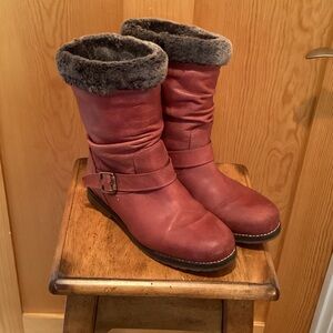 Eric Michael Reddish Leather Boots